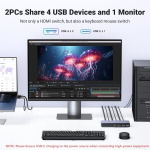Bộ chuyển KVM HDMI Ugreen 8K60Hz 2 vào 1 ra Ugreen CM692 14 Bộ chuyển KVM HDMI Ugreen 8K60Hz 2 vào 1 ra Ugreen CM692
