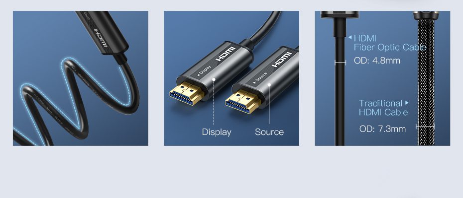 Cáp HDMI Quang UGREEN HD132 Hỗ trợ 4K@60Hz 23 Cáp HDMI Quang UGREEN HD132 Hỗ trợ 4K@60Hz
