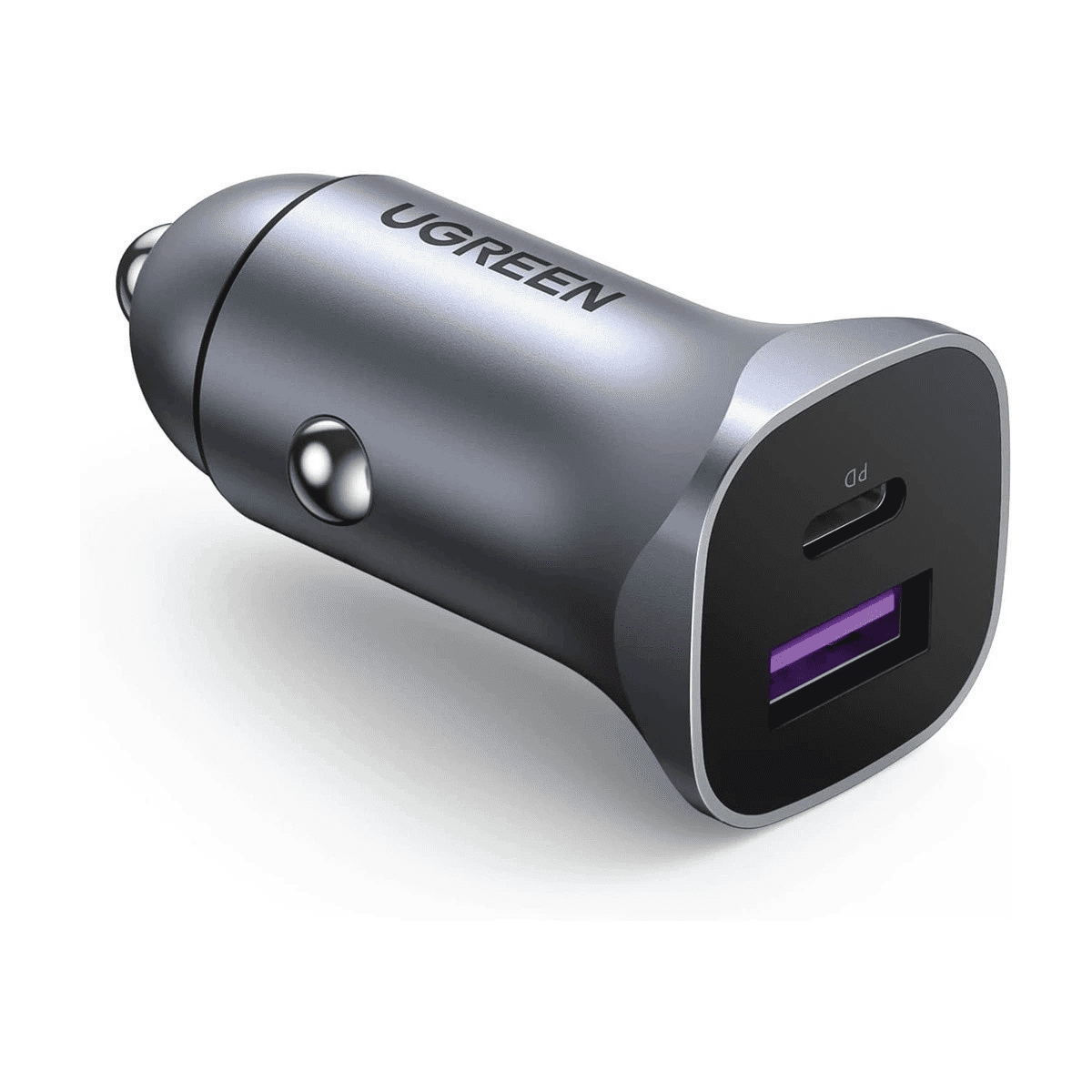 Tẩu sạc nhanh ô tô 2 cổng 1C1A 30W UGREEN 40858