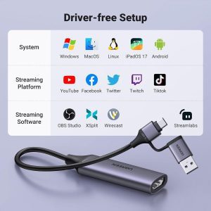Thiết bị capture card Ugreen CM716 (25854)