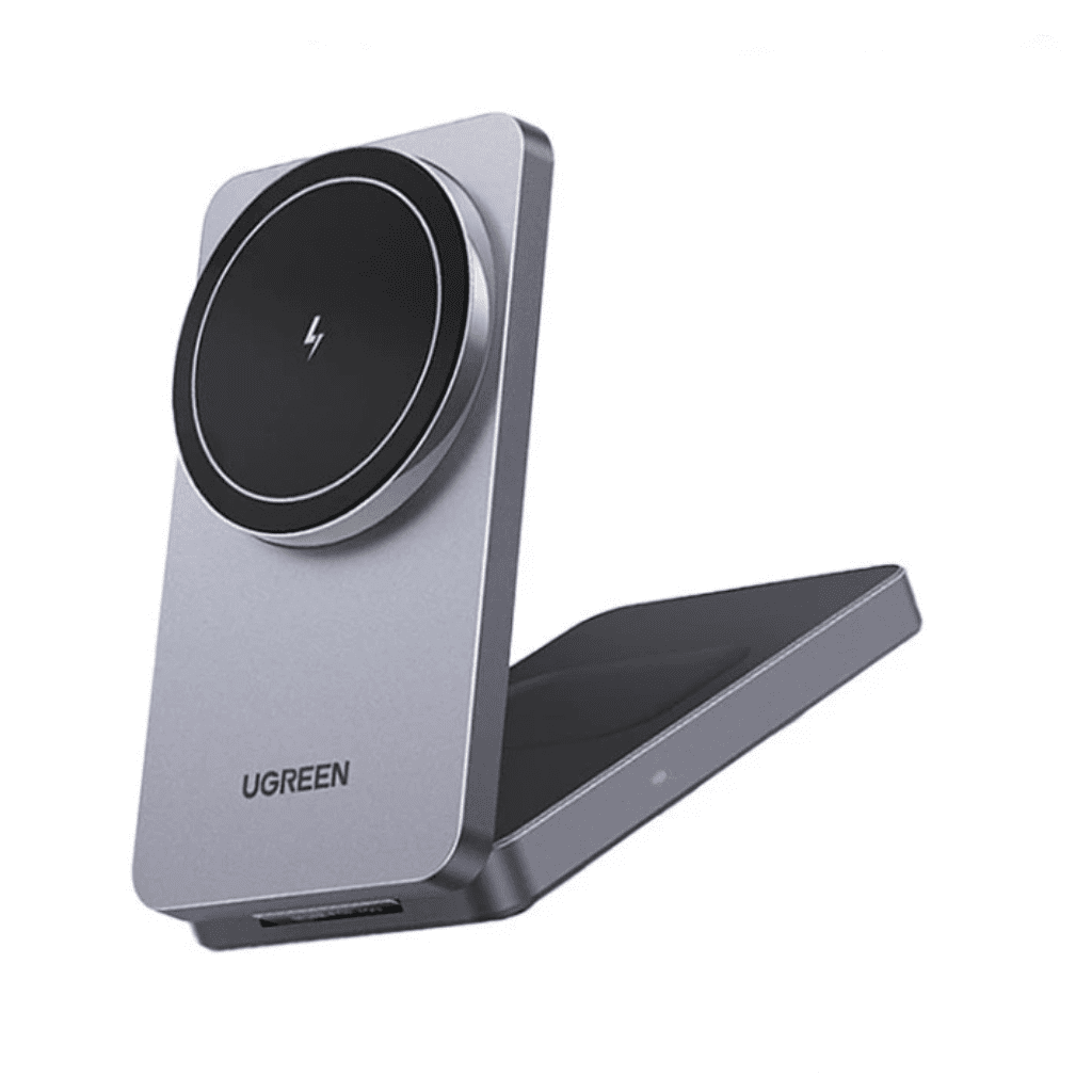 Đế sạc không dây từ tính 2 in 1 Ugreen W706 – Công suát 20, Gấp gọn