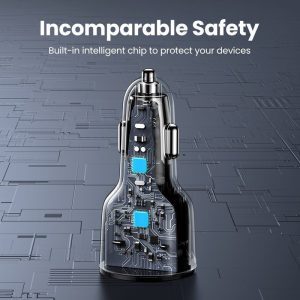 Tẩu Sạc ô tô 2 cổng USB-C và USB-A Ugreen 90645 20 Tẩu Sạc ô tô 2 cổng USB-C và USB-A Ugreen 90645