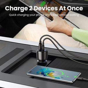 Tẩu Sạc ô tô 2 cổng USB-C và USB-A Ugreen 90645 14 Tẩu Sạc ô tô 2 cổng USB-C và USB-A Ugreen 90645