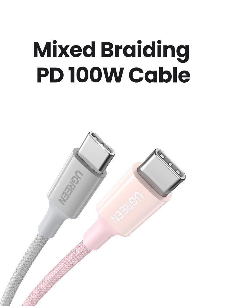 Cáp sạc nhanh C to C 100W Ugreen L502 dài 2m 10 Cáp sạc nhanh C to C 100W Ugreen L502 dài 2m - Hình ảnh 10