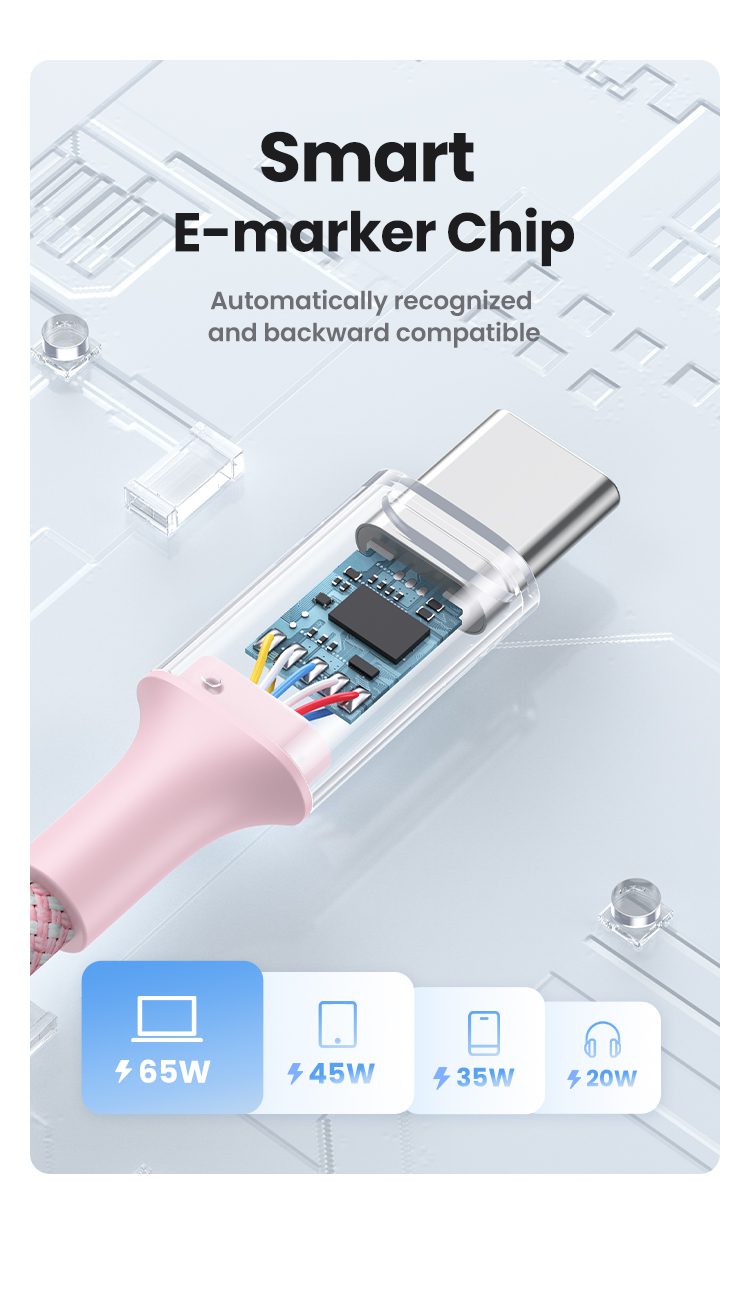 Cáp sạc nhanh C to C 100W Ugreen L502 dài 2m 5 Cáp sạc nhanh C to C 100W Ugreen L502 dài 2m - Hình ảnh 5