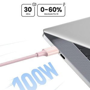 Cáp sạc nhanh C to C 100W Ugreen L502 dài 2m 30 Cáp sạc nhanh C to C 100W Ugreen L502 dài 2m