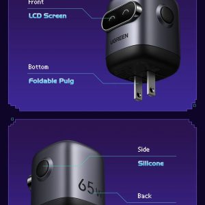 Củ sạc nhanh 3 cổng hình robot 2C1A 65W UGREEN X662 28 Củ sạc nhanh 3 cổng hình robot 2C1A 65W UGREEN X662