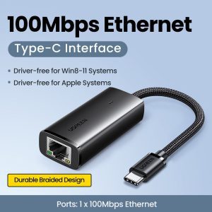 Bộ chuyển đổi Type C sang LAN 100Mbps UGREEN 15633 6 Bộ chuyển đổi Type C sang LAN 100Mbps UGREEN 15633