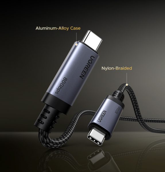 Cáp sạc nhanh C to C 100W Ugreen L528 bọc dù nylon siêu bền