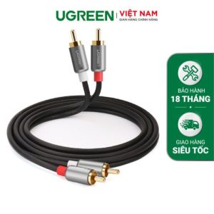Cáp dữ liệu AV 2RCA sang 2RCA truyền âm thanh dài 1M Ugreen ( 30747)