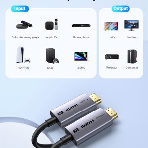 Cáp quang HDMI 4K@60Hz vỏ nhôm Ugreen HD178 23 Cáp quang HDMI 4K@60Hz vỏ nhôm Ugreen HD178