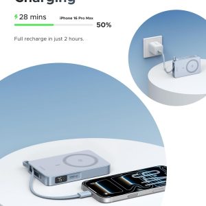 Pin sạc dự phòng từ tính 10000mAh kèm cáp UGREEN PB773
