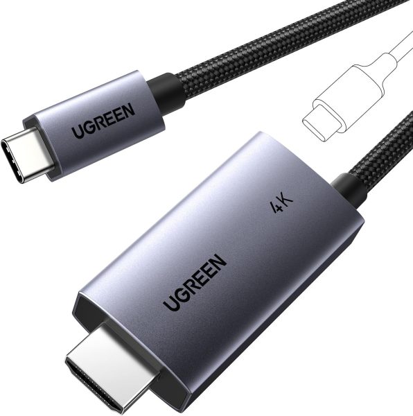 Cáp Chuyển USB-C Sang HDMI 4K 2m Ugreen CM675 18 Cáp chuyển USB-C sang HDMI Ugreen CM675 vỏ nhôm, tích hợp cổng sạc PD 100W, dây dài 2m