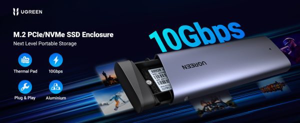 Box ổ cứng SSD M.2 NVMe Ugreen 35267 14 Box ổ cứng SSD M.2 NVMe Ugreen 35267 cổng USB-C, hỗ trợ SSD M.2 2230 đến 2280