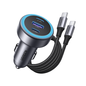 Tẩu sạc nhanh ô tô 3 cổng 2C1A 30W UGREEN 45843