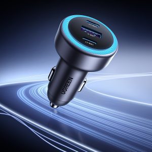 Tẩu sạc nhanh ô tô 3 cổng 2C1A 30W UGREEN 45843
