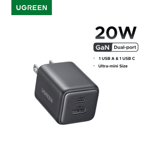 Củ sạc nhanh 2 cổng 1C1A 20W UGREEN 55533