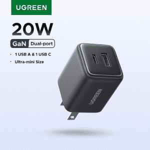 Củ sạc nhanh 2 cổng 1C1A 20W UGREEN 55533