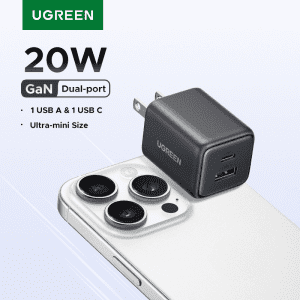 Củ sạc nhanh 2 cổng 1C1A 20W UGREEN 55533