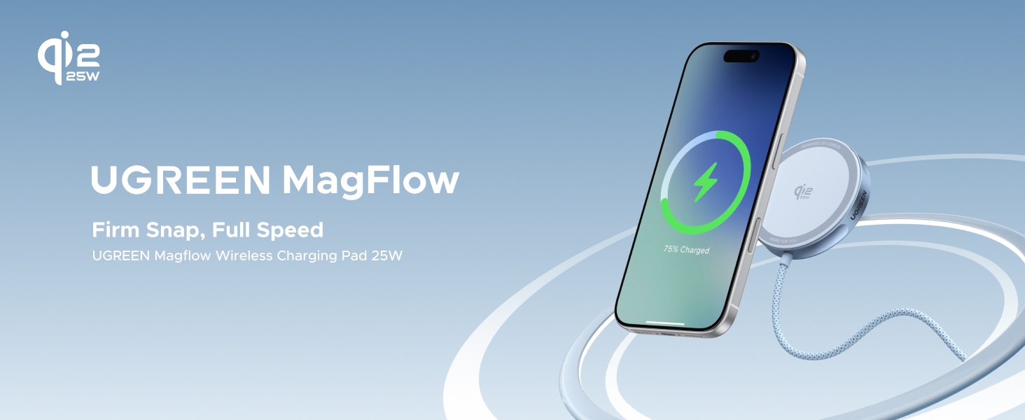 Đế Sạc Không Dây Từ Tính MagFlow 25W UGREEN 55959