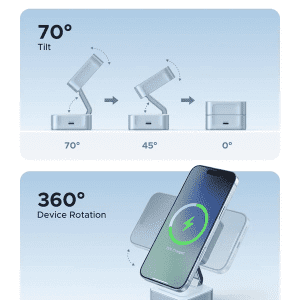 Đế sạc không dây 2 trong 1 MagFlow 25W Ugreen 55960