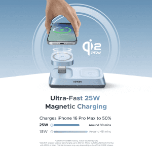 Đế sạc không dây 3 in 1 Qi2.2 Ugreen W711 – 55677