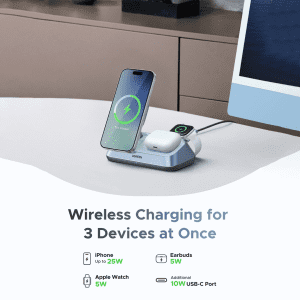 Đế sạc không dây 3 in 1 Qi2.2 Ugreen W711 – 55677