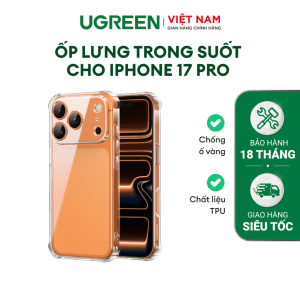 Ốp lưng trong suốt iPhone 17 Series Ugreen