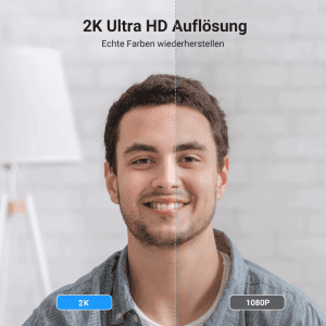 Webcam UGREEN CM717 Full HD 2K Mic Kép, Góc Rộng 80°