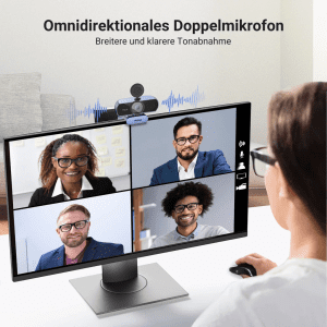 Webcam UGREEN CM717 Full HD 2K Mic Kép, Góc Rộng 80°