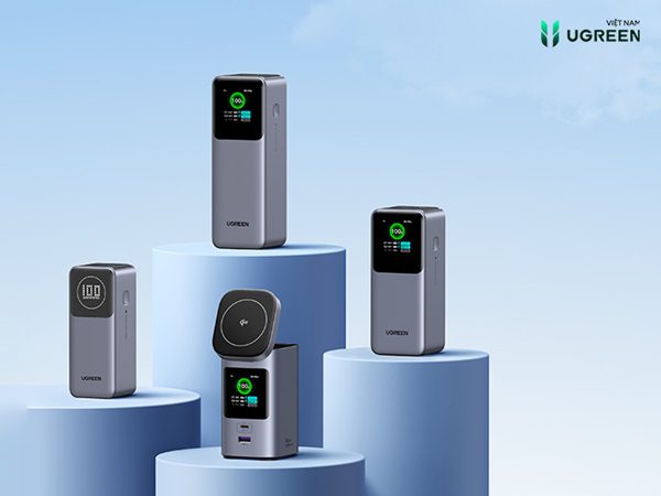 Pin sạc dự phòng Ugreen PB722 200w 25000mah siêu khủng cho Macbook 14 Pin sạc dự phòng chính hãng