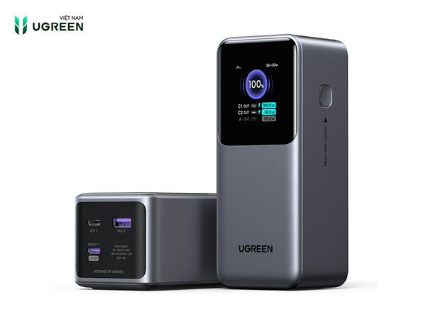 Pin sạc dự phòng Ugreen PB722 200w 25000mah siêu khủng cho Macbook 10 Pin sạc dự phòng chính hãng