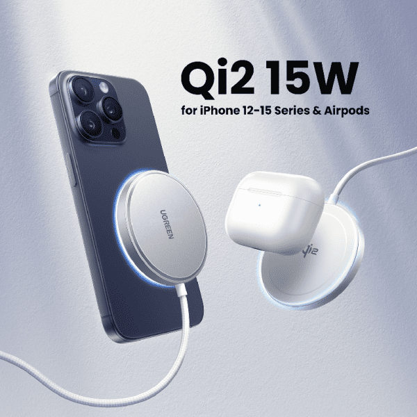 Sạc không dây 15W — Tốc độ nhanh cho iPhone và thiết bị Qi