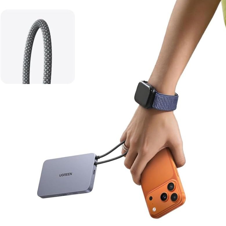 Pin sạc dự phòng không dây 10000mAh Ugreen PB570 Magnetic 5 Pin sạc dự phòng không dây 10000mAh Ugreen PB570 Magnetic - Hình ảnh 5