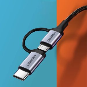 Cáp USB-A ra Micro USB và USB-C Ugreen US177