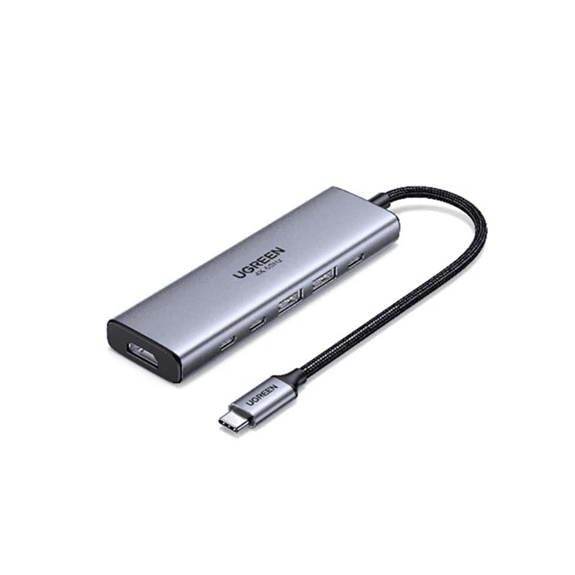Hub USB-C Ugreen 35999 CM511 6-in-1 – HDMI 4K@60Hz, 2×USB-A + 2×USB-C tốc độ 10Gbps, PD 100W