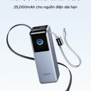 Pin dự phòng 25000mAh Ugreen PB728 Sạc ra 200W 18 Pin dự phòng 25000mAh Ugreen PB728 Sạc ra 200W