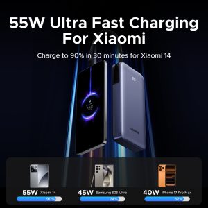 Pin dự phòng 20000mAh Ugreen PB537 Sạc nhanh 55W 10 Pin dự phòng 20000mAh Ugreen PB537 Sạc nhanh 55W