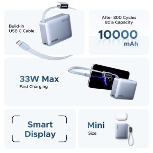 Pin dự phòng 10000mAh Ugreen PB584 Sạc nhanh 33W