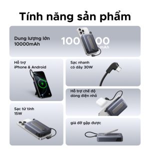 Pin dự phòng không dây 10000mAh Ugreen PB568