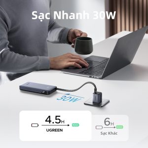 Pin dự phòng 20000mAh Ugreen PB528 Sạc nhanh 30W