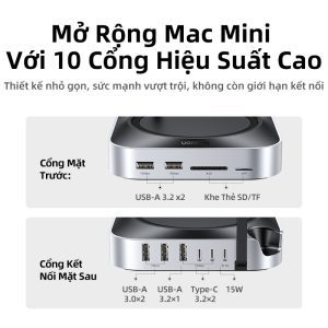 Hub type C cho Mac Mini 4 Ugreen 65487 11 Cổng