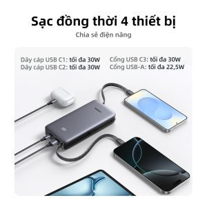 Pin dự phòng 20000mAh Ugreen PB528 Sạc nhanh 30W