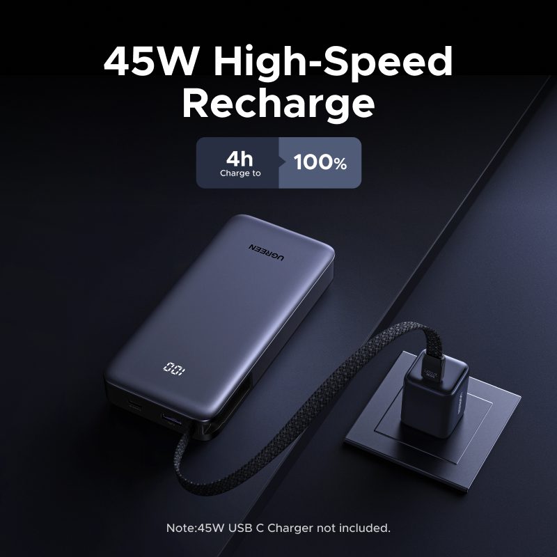 Pin dự phòng 20000mAh Ugreen PB537 Sạc nhanh 55W 4 Pin dự phòng 20000mAh Ugreen PB537 Sạc nhanh 55W - Hình ảnh 4