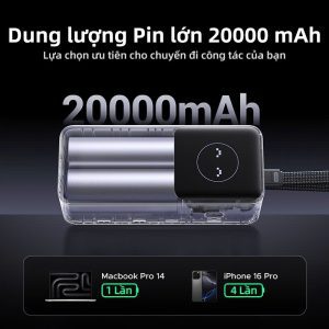 Pin dự phòng 20000mAh Ugreen PB723 Sạc ra 100W