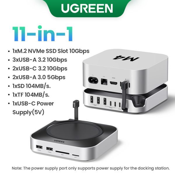 Hub type C cho Mac Mini 4 Ugreen 65487 11 Cổng