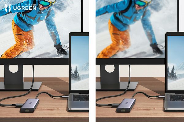 Hub chuyển đổi Ugreen trang bị 2 cổng HDMI 8 Hub chuyển đổi