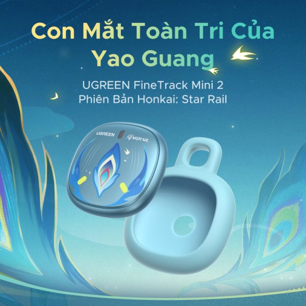 Thiết bị định vị thông minh Ugreen 95900SR FineTrack Mini 2 Honkai Star Rail 19 Thiết kế độc quyền — Con mắt toàn tri của Yao Guang
