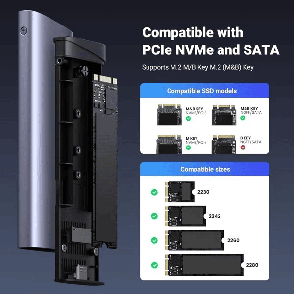Hộp đựng ổ cứng SSD M.2 Ugreen 15813 3 Hộp đựng ổ cứng SSD M.2 Ugreen 15813 - Ảnh 3
