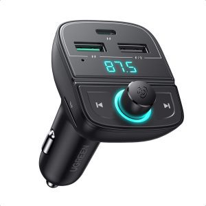 UGREEN 80910 Tẩu Sạc Ô Tô Bluetooth 3 Cổng (USB-C, 2xUSB-A), 31.5W PD/QC, Bluetooth 5.0 - Như Mới
